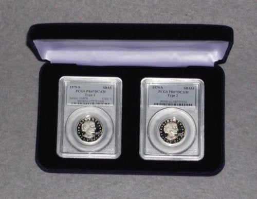 1981-S TYPE 1 & TYPE 2 SUSAN B ANTHONY PCGS PROOF 68 DEEP CAMEO 2 COIN SET