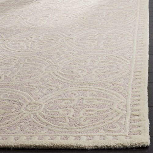 Safavieh Cambridge Collection CAM123M Handmade Moroccan Wool Area Rug, 9' x 12', Light Pink/Ivory