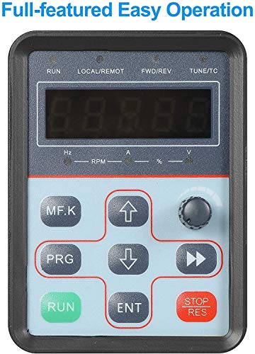 LAPOND High Performance VFD Inverter VFD Drive 11HP 7.5KW 220V,Variable Frequency Drive for Motor Speed Control,SVD-PS Series(7.5KW)
