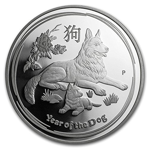 2018 AU Australia 1 oz Silver Lunar Dog Proof (w/Box & COA) 1 OZ Brilliant Uncirculated