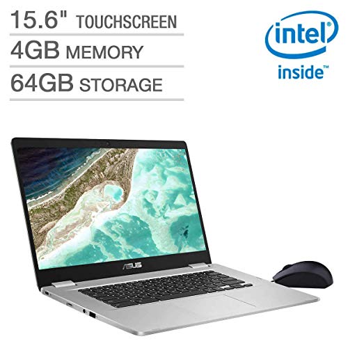 2019 Asus Chromebook Laptop Computer|15.6" FHD Touchscreen Thin & Light|Intel Quad-Core Pentium N4200 up to 2.5GHz|4GB DDR4|64GB eMMC|802.11ac WiFi|Bluetooth|USB 3.1|Chrome OS|