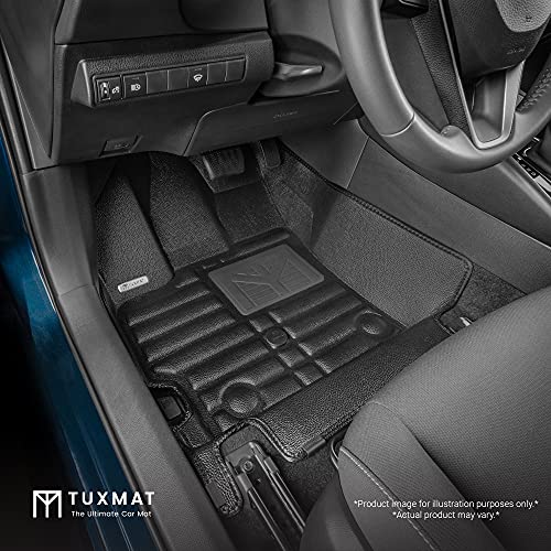 TuxMat Custom Car Floor Mats for Hummer H2 2002-2009 Models - Laser Measured, Largest Coverage, Waterproof, All Weather. The Best Hummer H2 Accessory. (Full Set - Black)