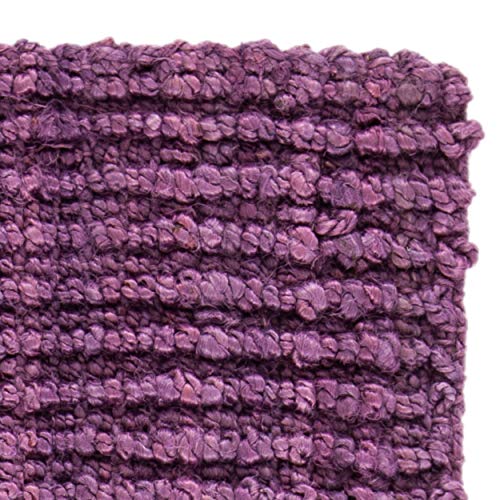 Safavieh Natural Fiber Collection NF447B Handmade Chunky Textured Premium Jute 0.75-inch Thick Area Rug, 5' x 8', Purple