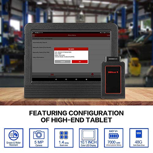 LAUNCH X431 V+ (Upgrade Version of X431 V PRO) Bi-Directional Key ECU Coding Actuation Test Diagnostic Scan Tool with 20 Reset Functions, BMS, ABS Bleeding TPMS Reset Full System 2 Years Free Update
