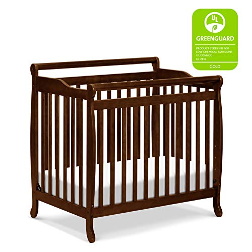 DaVinci Emily 2-in-1 Convertible Mini Crib and Twin Bed in Espresso, Greenguard Gold Certified