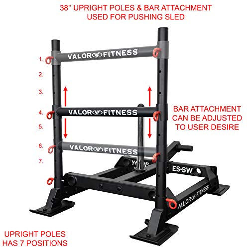 Valor Fitness ES-SW Weighted Wheelbarrow Sled (Push, Pull, or Drag) with Harness