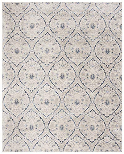 Safavieh Brentwood Collection BNT860M Area Rug, 9' x 12', Navy/Light Grey