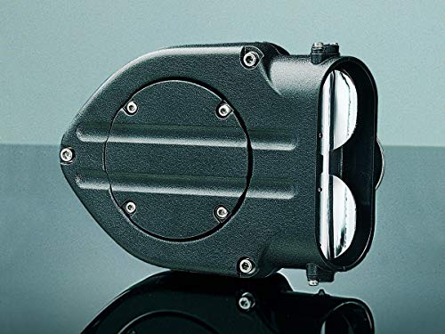 Kuryakyn 9981 Hypercharger Air Cleaner/Filter with Blood Groove Design Trap Door and Chrome Butterflies for 1993-99 Harley-Davidson Motorcycles, Wrinkle Black