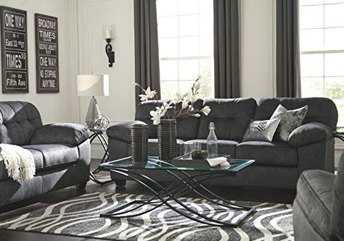 Signature Design by Ashley - Accrington Contemporary Upholstered Sofa, Dark Gray