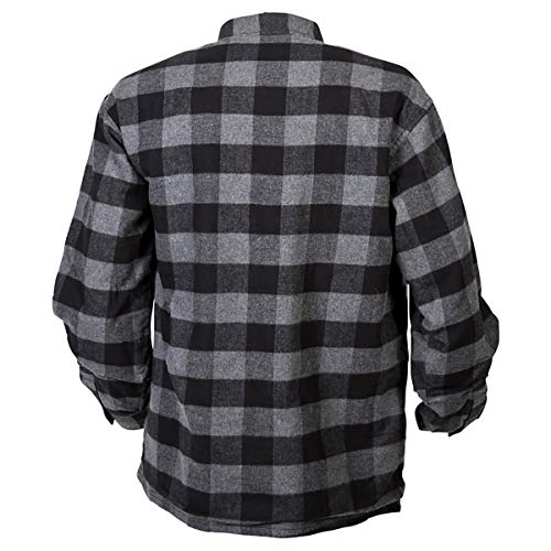 ScorpionExo Men's Covert Flannel Jacket(Black/Gray, 4X-Large), 1 Pack