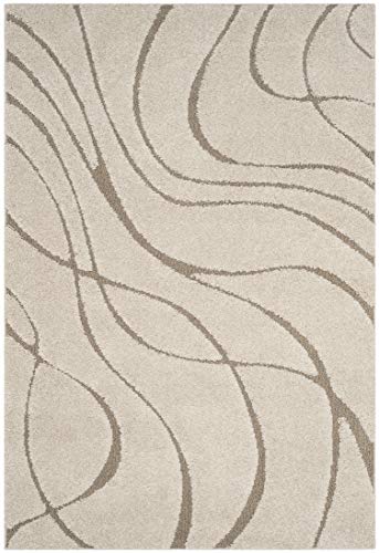 Safavieh Florida Shag Collection SG471-1113 Cream and Beige Area Rug (8'6" x 12')