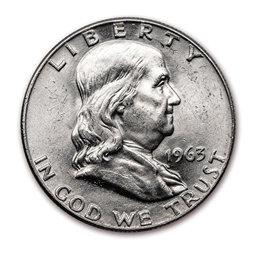 1963 Franklin Half Dollar 20-Coin Roll BU Half Dollar Brilliant Uncirculated