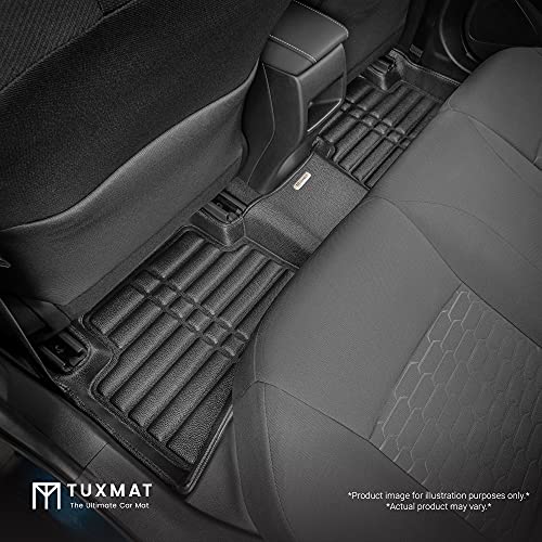 TuxMat Custom Car Floor Mats for Hummer H2 2002-2009 Models - Laser Measured, Largest Coverage, Waterproof, All Weather. The Best Hummer H2 Accessory. (Full Set - Black)