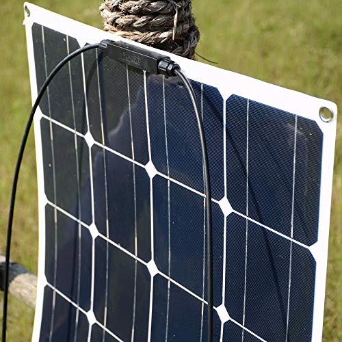 Solar Panel 120W 18V 12V Bendable Flexible Solar Charger SunPower Thin Solar Module with MC4 for RV, Boat,Truck Car, Irregular Surface Portable Power Bank Kit with 10A Solar Charger Controller