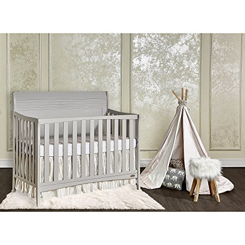 Dream On Me Bailey 5-in-1 Convertible Crib, Dove Grey, Full size