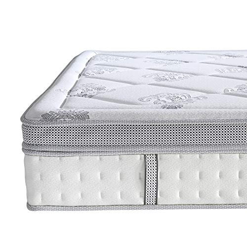 Classic Brands Gramercy Euro-Top Cool Gel Memory Foam and Innerspring Hybrid 14-Inch Mattress, California King, White