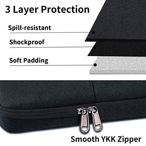 13-14 Inch Laptop Sleeve Case Waterproof 360 Protective Laptop Sleeve Bag Work Business Computer Case for 13 Inch MacBook Air/Pro Notebook Portable Handle Laptop Bag,Black