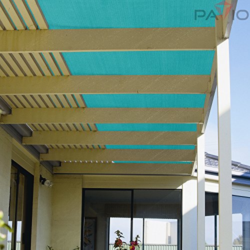 Patio Paradise 8' x 107' Sunblock Shade Cloth Roll,Turquoise Green Sun Shade Fabric 95% UV Resistant Mesh Netting Cover for Outdoor,Backyard,Plant,Greenhouse,Barn