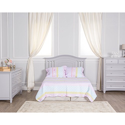 Evolur Fairbanks 5-in-1 Convertible Crib, Dove Grey