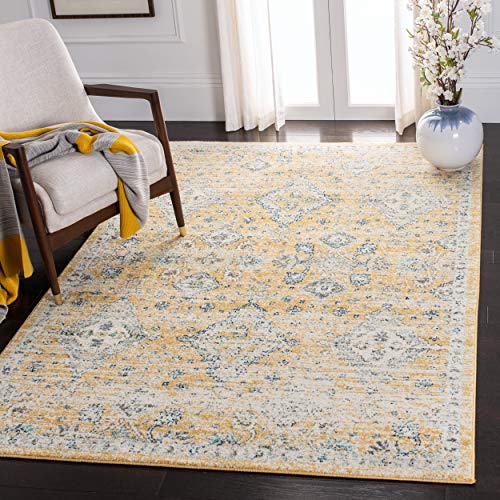 Safavieh Evoke Collection  Contemporary Bohemian Gold and Ivory Area Rug (8' x 10')