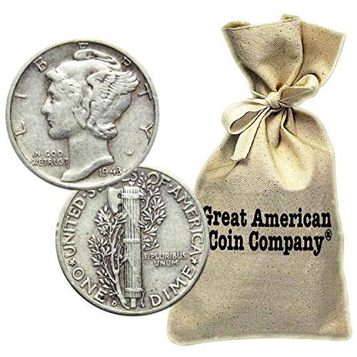 1000 SILVER MERCURY DIMES BAG - $100 FACE VALUE - ASSORTED DATES - TRULY UNSEARCHED