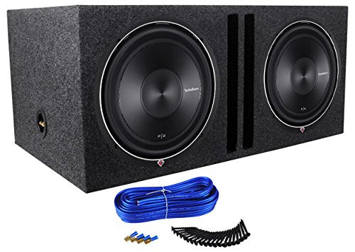 2) Rockford Fosgate P2D2-12 12" 1600W Car Subwoofers Sub + Dual Vented Sub Box