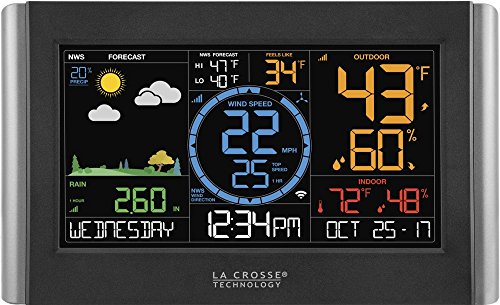 La Crosse Technology V22-WRTH-INT Professional Weather Station, Black/Silver