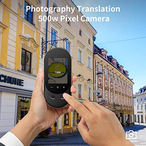 Language Translator Device Offline Translator Device Two Way Instant Voice Translator Support 106 Languageswith Camera Translation for Travelling Abroad Learning Shopping Business Chat Shopping Black