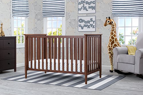 Delta Children Grayson 3-in-1 Convertible Baby Crib, Walnut