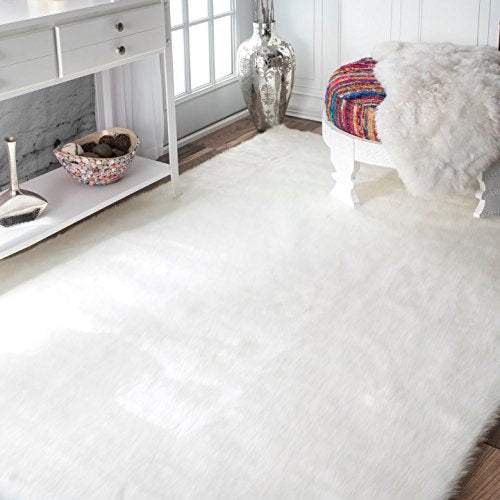 nuLOOM Cloud Faux Sheepskin Soft & Plush Shag Rug, 9' x 12', Ivory