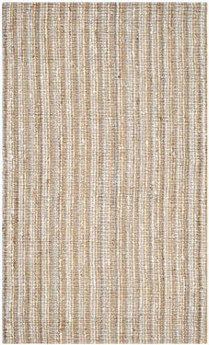 Safavieh Natural Fiber Collection NF447K Handmade Chunky Textured Premium Jute 0.75-inch Thick Area Rug, 5' x 8', Grey