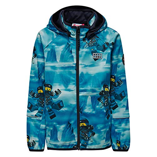 LEGO Wear Kids Softshell Jacket with Detachable Hood, Blue NINJAGO, 12 Years