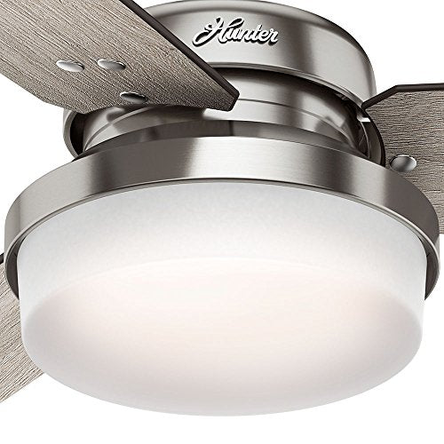 Hunter Fan Company 59157 52" Sentinel Ceiling Fan With Light With Handheld Remote, Brushed Nickel