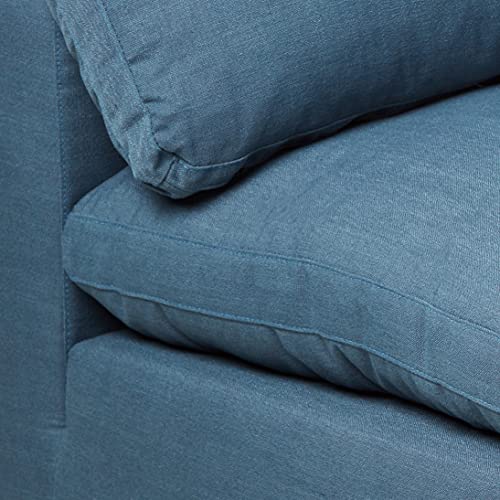 Modway Commix Down-Filled Overstuffed Upholstered Sectional Sofa Corner Chair in Azure