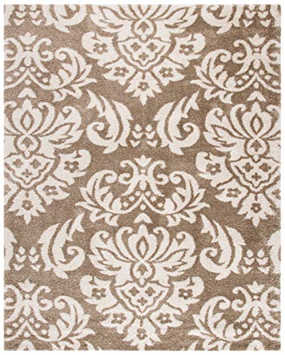 Safavieh Florida Shag Collection SG460-1311 Beige and Cream Area Rug (6' x 9')