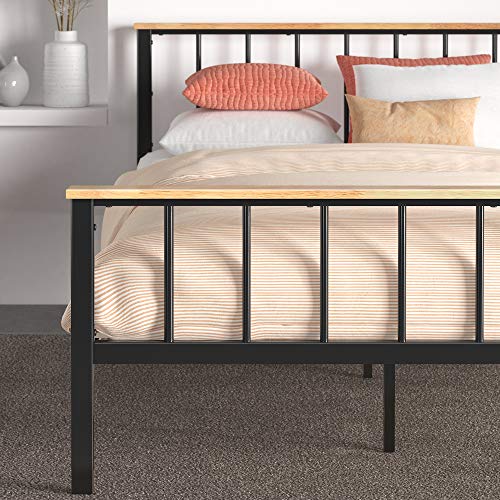 Zinus Brianne Metal and Wood Platform Bed, Twin