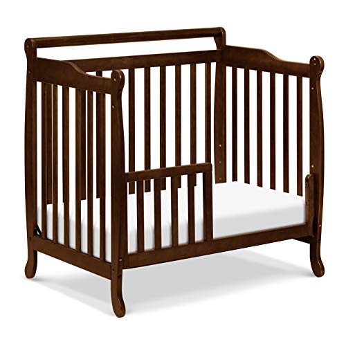 DaVinci Emily 2-in-1 Convertible Mini Crib and Twin Bed in Espresso, Greenguard Gold Certified