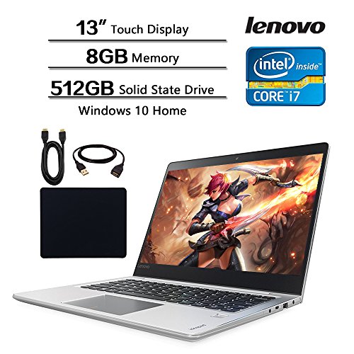 Lenovo 13.3 Touchscreen Gaming Laptop, 13.3" FHD (1920 x 1080) IPS Display, Intel i7-7500U (Up to 3.5GHz), 8GB RAM, 512GB SSD, NVIDIA GeForce 940MX, Backlit Keyboard, Win 10 W/29.99 Valued Accessories