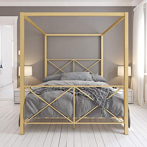 DHP Rosedale Canopy Bed, Gold, Full