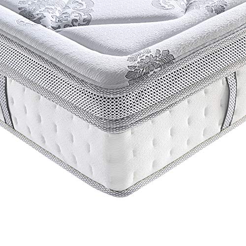 Classic Brands Gramercy Euro-Top Cool Gel Memory Foam and Innerspring Hybrid 14-Inch Mattress, California King, White