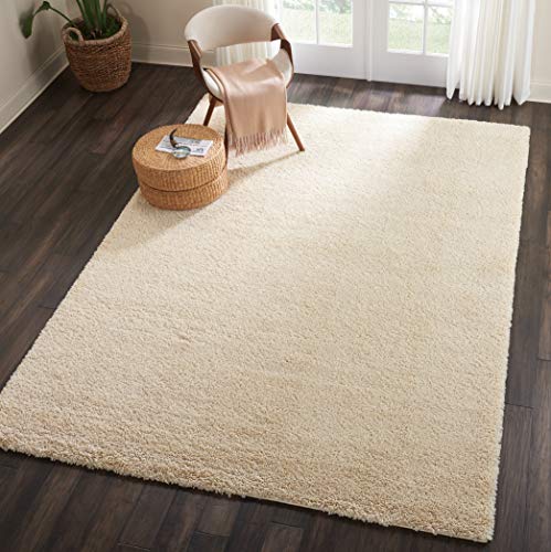 Nourison Malibu Shag Area Rug, 6'7" x9'6, CREAM