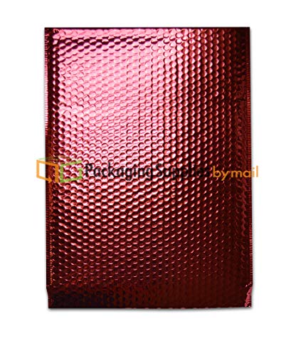 16x17.5 Bubble PolyMailer Padded Envelopes, 16 x 17.5 inch, Peel & Seal, Red, 100 Pack