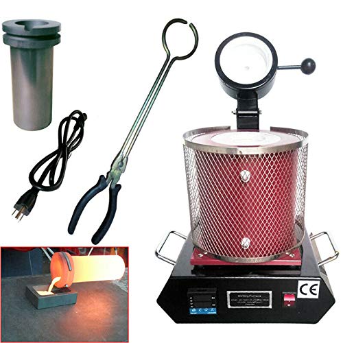 110V 1600W 2KG Digital Melting Scrap Electric Melting Furnace Melter Jewelry Gold Silver Copper PID Smelting USA Stock