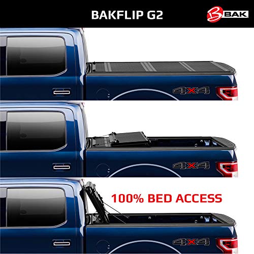 BAK BAKFlip G2 Hard Folding Truck Bed Tonneau Cover | 226427 | Fits 2016 - 2021 Toyota Tacoma w/ OE track system 6' 2" Bed (73.7")