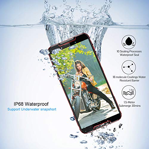 CUBOT Quest Smartphone 64GB Unlocked Rugged Dual 4G SIM Android 9.0 Pie 4000mAh 5.5in HD Display Face ID Finger Print