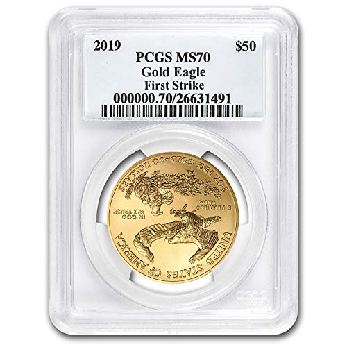 2019 1 oz Gold Eagle MS-70 PCGS (First Strike, Black Label) 1 OZ MS-70 PCGS
