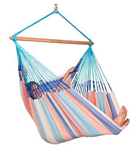 LA SIESTA Domingo Dolphin - Weather-Resistant Outdoor Kingsize Hammock Chair with CasaMount Suspension Kit