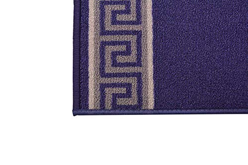 RugStylesOnline Custom Runner Meander Roll Runner 36 Inch Wide x Your Length Size Choice Slip Skid Resistant Rubber Back 7 Color Options (Royal Blue, 30 ft x 36 in)