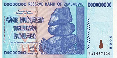 2008 No Mint Mark Zimbabwe $100 Trillion Dollar Banknote - AA/2008 Series Pick-91 Uncirculated - WORLD'S LARGEST DENOMINATION BANKNOTE! $100 Trillion Dollars Seller Brilliant Uncirculated