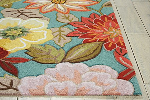 Nourison FA18 Fantasy Area Rug 8' x 10'6"/Aqua/Rectangle